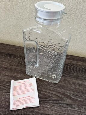 Princess House Clear Floral Refrigerator Jug #560